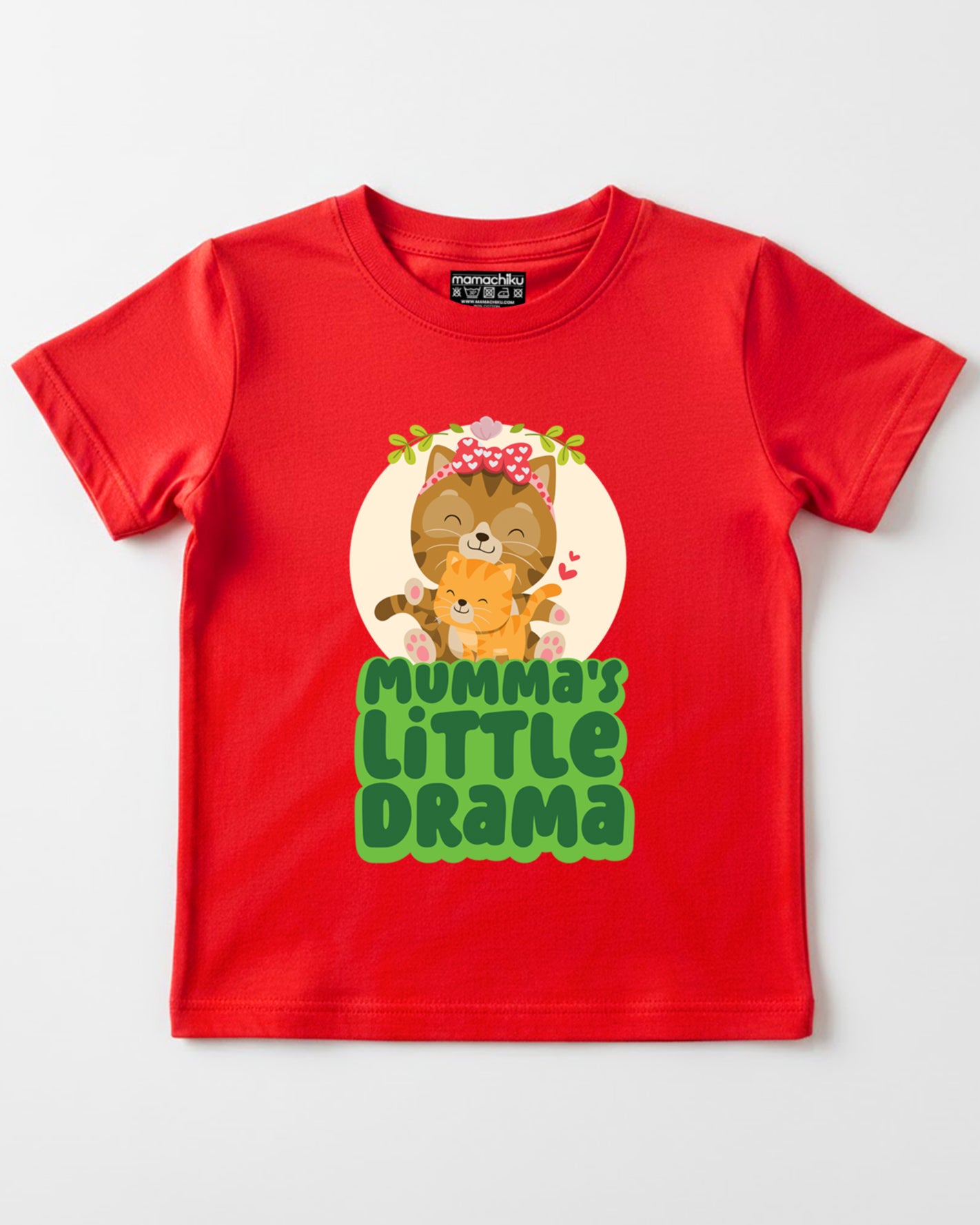 Kids Cotton T-Shirt for Girls “Mumma's Little Drama”