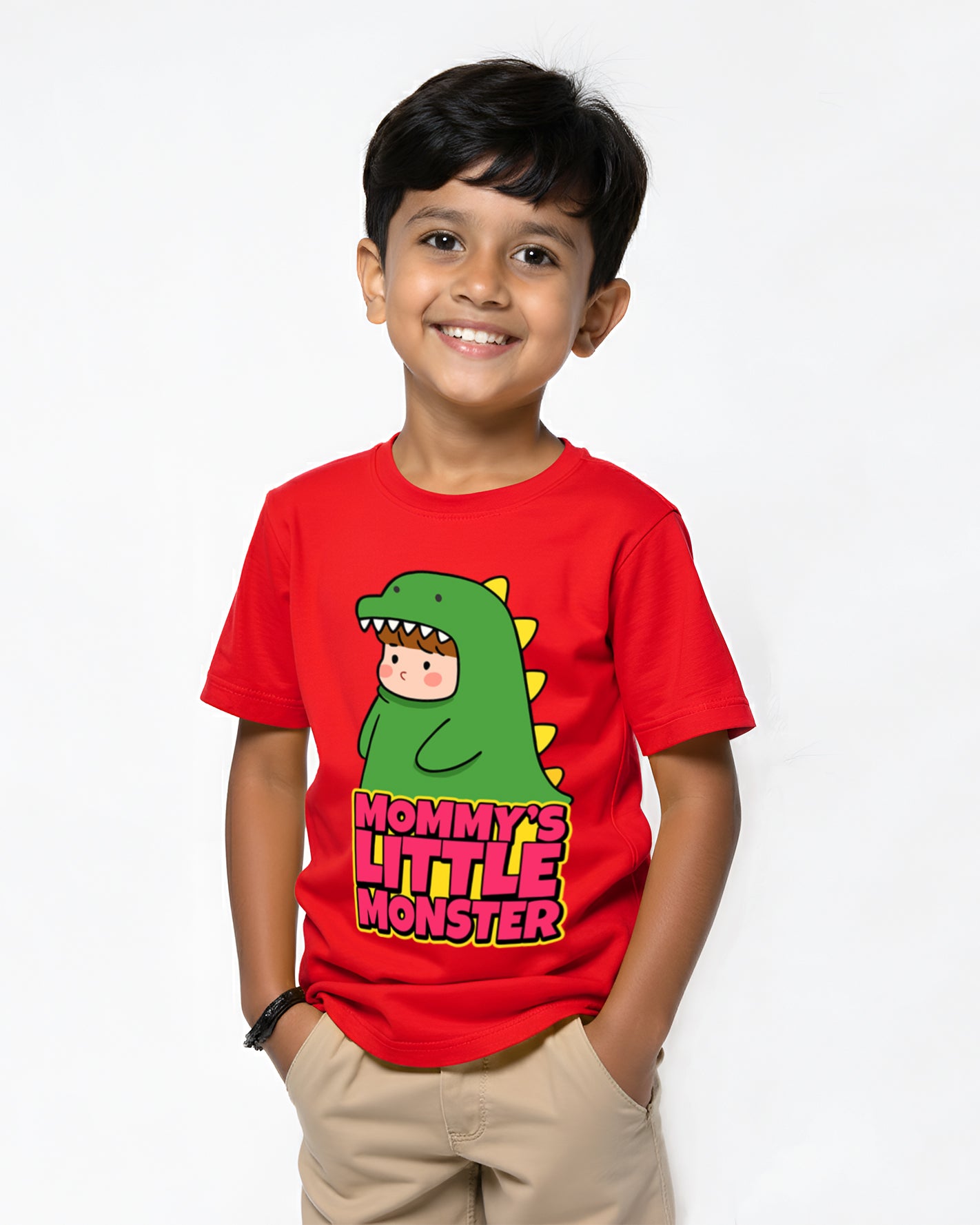 Kids Cotton T-Shirt for Boys “Mommy's Little Monster”